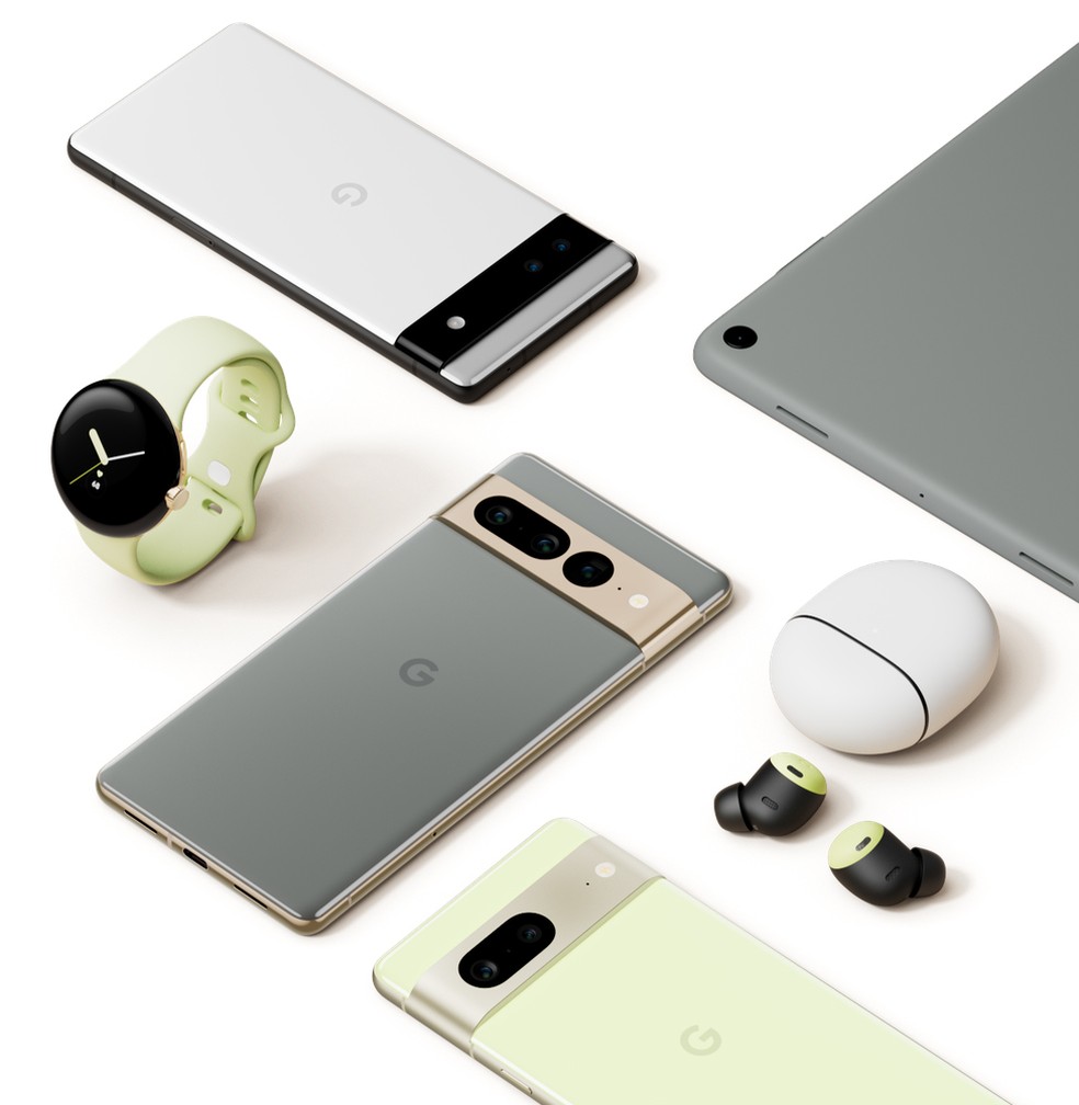 Linha Google Pixel terá novos celulares, relógio, fone de ouvido e tablet — Foto: Divulgação/Google