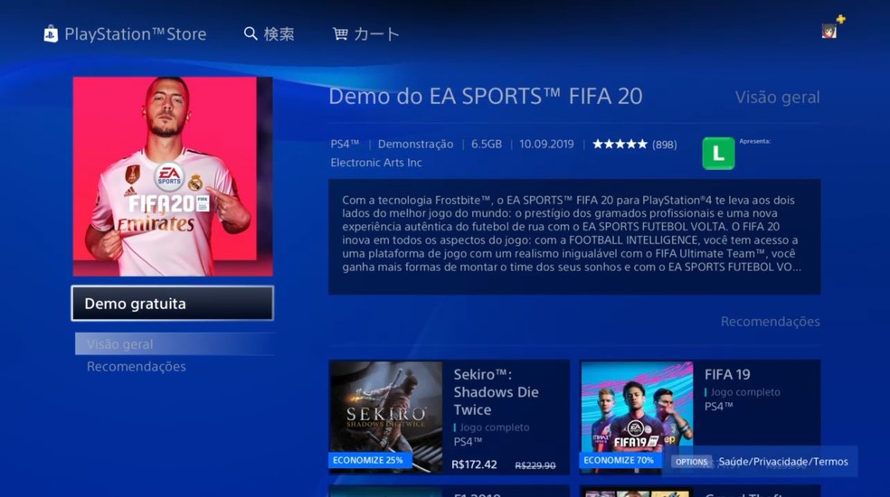 FIFA 20 grátis; veja como baixar no PS4 e Xbox One | Jogos de | TechTudo