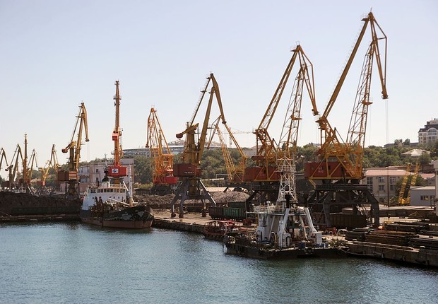 Porto de Odessa, em registro feito antes da invasão russa (Foto: Валерий Дед, CC BY 3.0 <https://creativecommons.org/licenses/by/3.0>, via Wikimedia Commons)