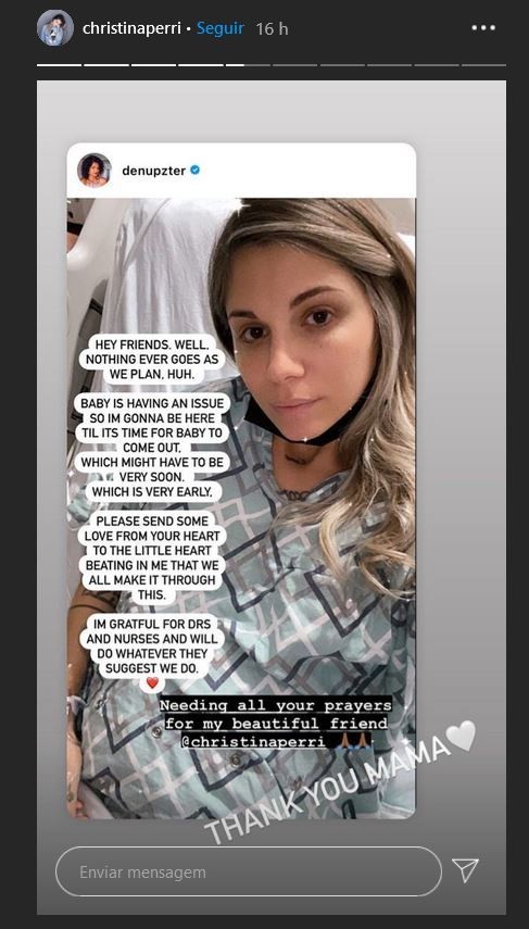 Christina Perri  posta sobre complicações na gravidez  (Foto: Reprodução/Instagram)