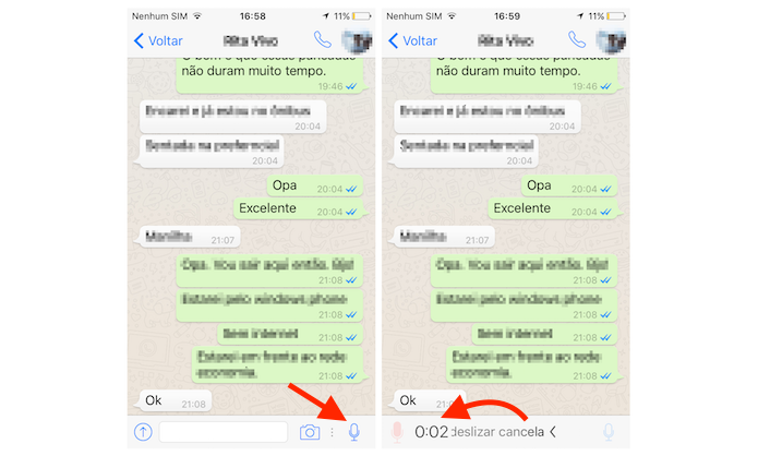 Mensagens de áudio existem no WhatsApp desde as primeiras versões (Foto: Reprodução/Marvin Costa)