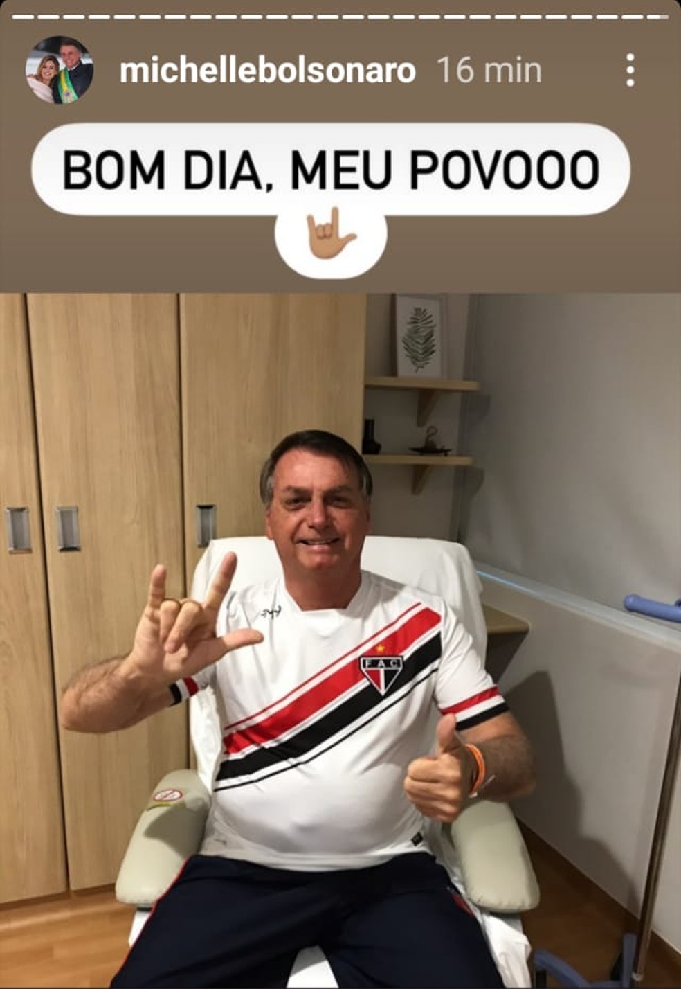 Bolsonaro tem 'ótima evolução clínica e sem complicações cirúrgicas' após procedimento na bexiga, diz boletim médico