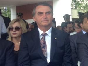 Deputado Jair Bolsonaro em Campo Grande (Foto: Priscilla dos Santos/ G1 MS)