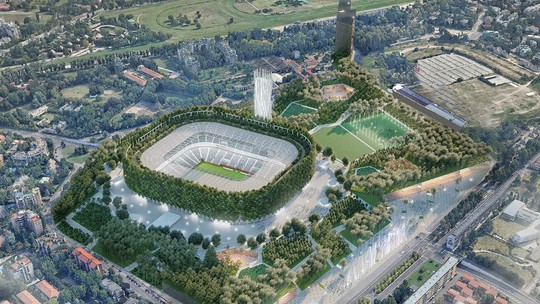Proposta para novo estádio do Milan transforma local em floresta urbana