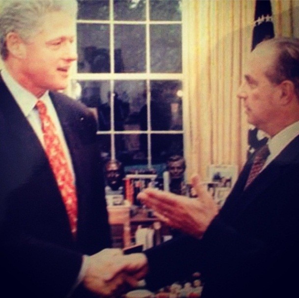 Paulo Maluf e Bill Clinton (Foto: Reprodução/ Instagram)