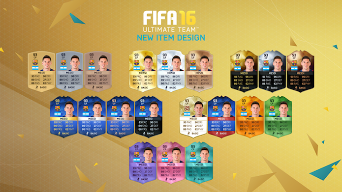 Fifa 16 divulga novos designs das cartas do Ultimate Team (Foto: Reprodução/EA Sports)