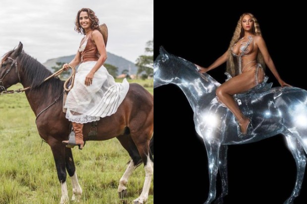 Camila Pitanga faz comparação com capa de novo álbum de Beyoncé (Foto: Instagram)