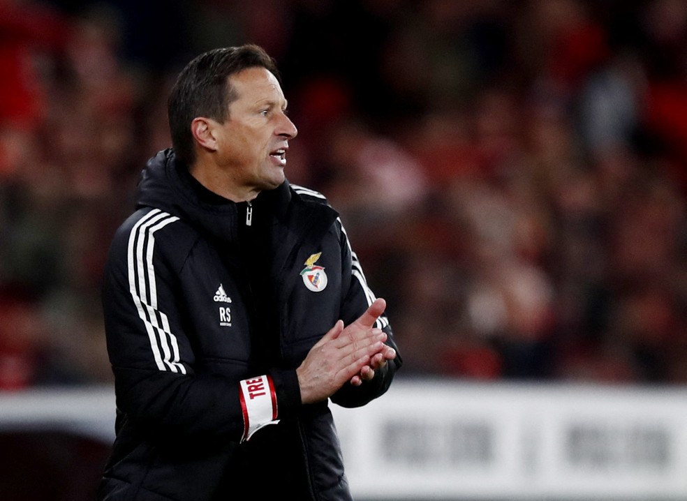 Roger Schmidt, técnico do Benfica — Foto: REUTERS/Pedro Nunes