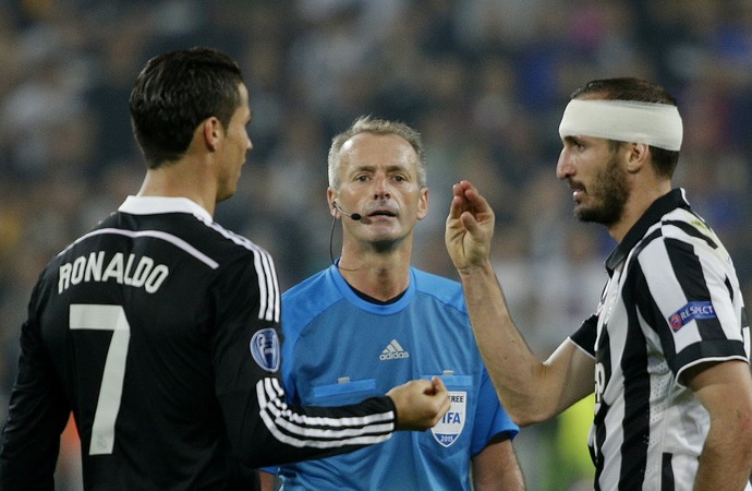 Chiellini x Cristiano Ronaldo - Juventus x Real Madrid (Foto: Reuters) Chiellini x Cristiano Ronaldo - Juventus x Real Madrid (Foto: Reuters)