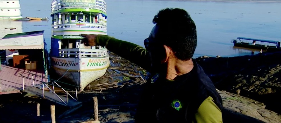 Eider Pereira, comandante de embarcações em Porto Velho — Foto: Reprodução/Rede Amazônica