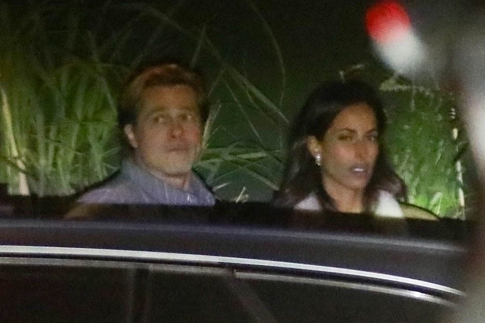 Brad Pitt e Ines de Ramon — Foto: The Grosby Group