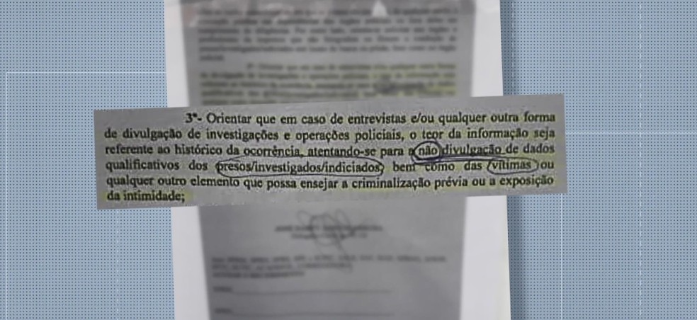 Documento divulgado pela Polícia Civil do ES — Foto: Reprodução/TV Gazeta