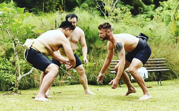 Rodrigo Hilbert pratica sumô (Foto: Reprodução/Instagram)