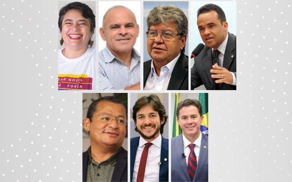 Pré-candidatos ao Governo da Paraíba nas Eleições 2022 — Foto: g1 / Arte