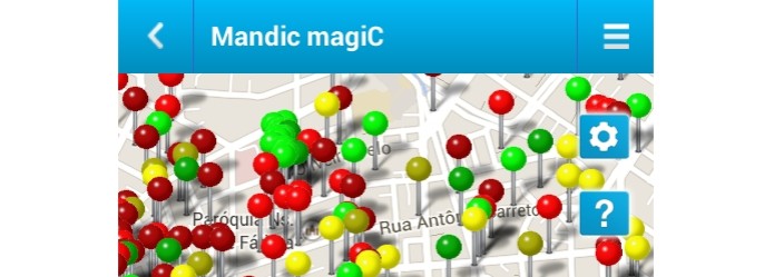Mandic Magic exibe mapa com pontos de acesso Wi-Fi disponíveis (Foto: Reprodução/Paulo Alves) (Foto: Mandic Magic exibe mapa com pontos de acesso Wi-Fi disponíveis (Foto: Reprodução/Paulo Alves))