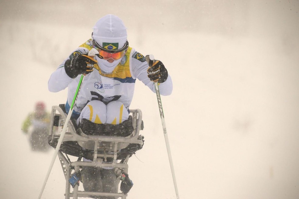 Fernando Aranha nas Paralmpiadas de Inverno de Sochi  Foto: Divulgao/CBDN