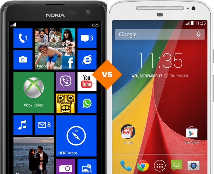 Lumia 625 ou Moto G? Veja no comparativo qual leva a melhor (Foto: Arte/TechTudo)