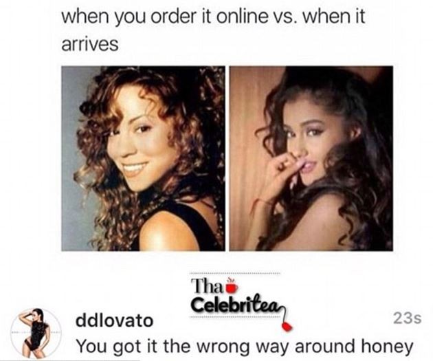 Meme compara Mariah Carey a Ariana Grande (Foto: Instagram/Reprodução)