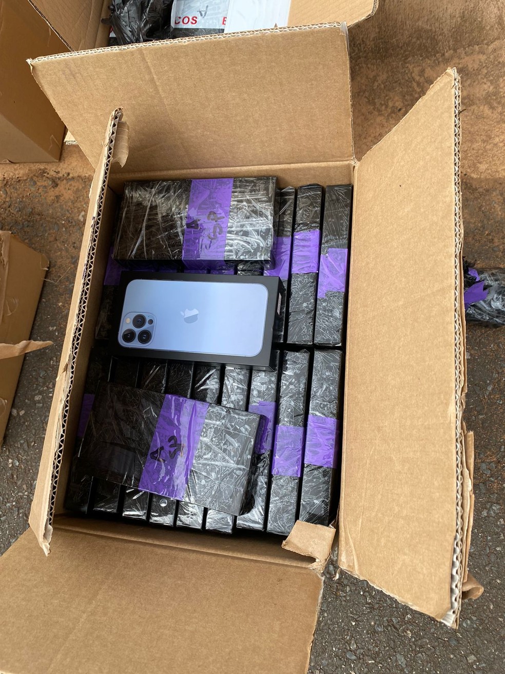 Cerca de 400 celulares foram apreendidos em aerdromo de So Sebastio, no DF  Foto: Polcia Federal/Reproduo
