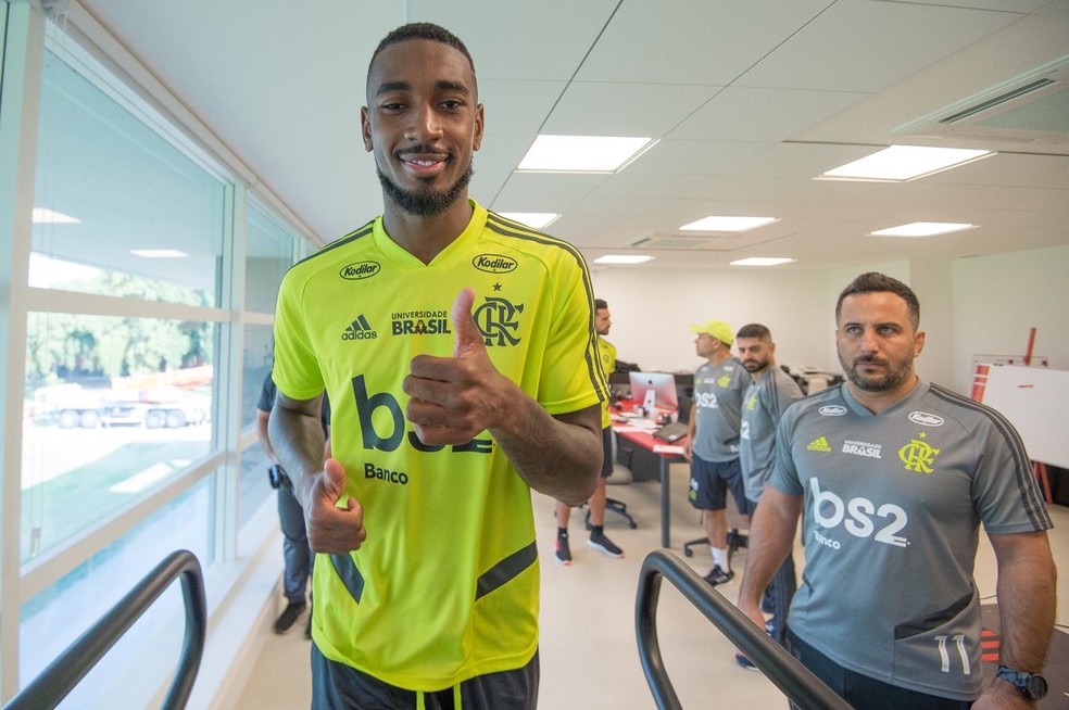 Gérson esteve em campo em todos os jogos desde estreia pelo Flamengo — Foto: Alexandre Vidal/Flamengo