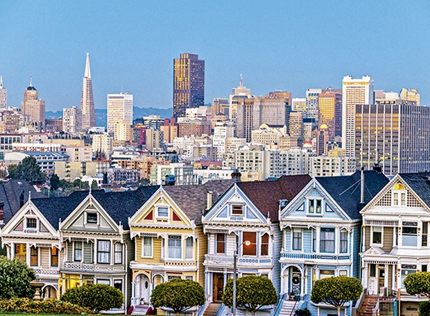 As Painted Ladies formam o conjunto de casas vitorianas mais celebrado de San Francisco  (Foto: Divulgação)