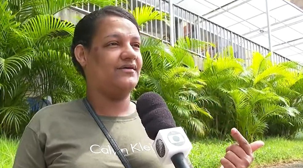 Esposa de Renildo Rebouças Santos pediu justiça — Foto: Reprodução/TV Bahia