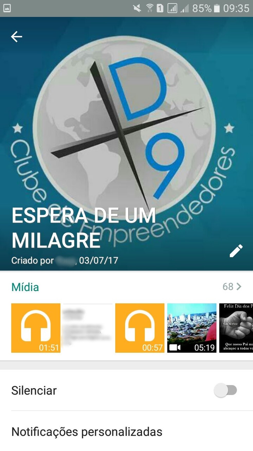 V&iacute;timas nomearam grupo de &lsquo;ESPERA DE UM MILAGRE&lsquo; em refer&ecirc;ncia a espera por receberem o dinheiro investido (Foto: Reprodu&ccedil;&atilde;o/WhatsApp/DDF)