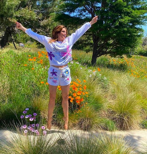 A ex-modelo Cindy Crawford comemorando a proximidade do verão nos EUA  (Foto: Instagram)