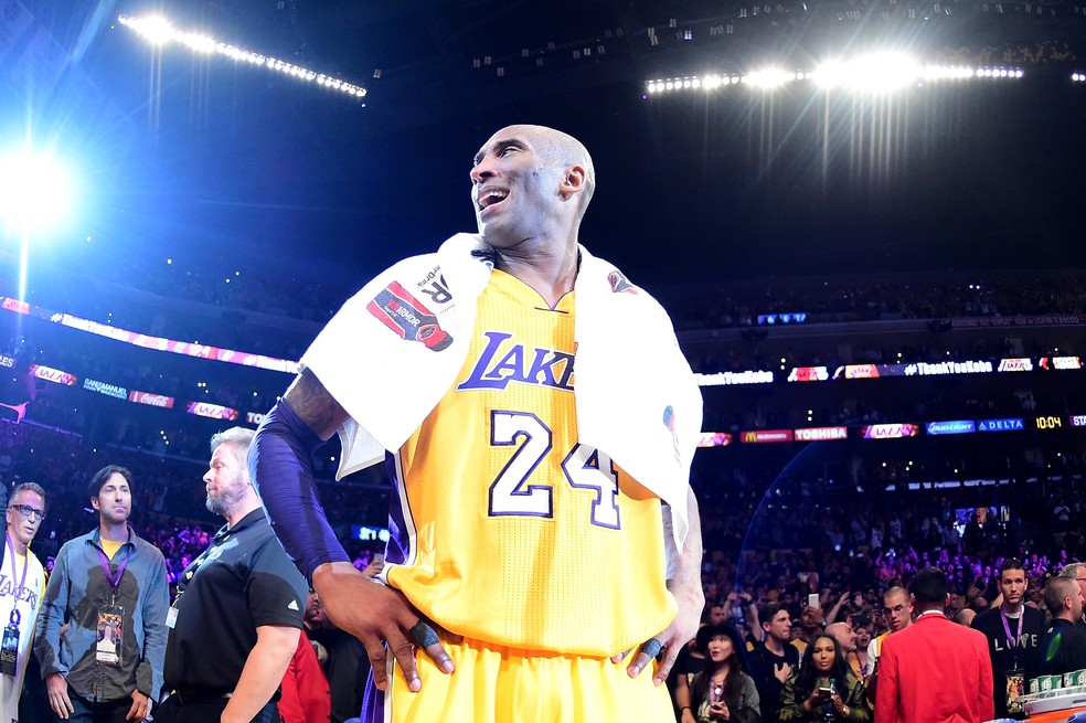 Kobe Bryant despedida NBA basquete Lakers x Jazz — Foto: Getty Images