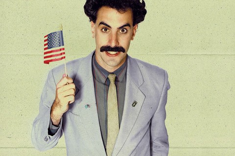 Na pele de Borat, “o segundo melhor repórter do glorioso país Cazaquistão”, Sacha Baron Cohen chamou a atenção do mundo com seu bigode e, claro, seu maiô verde