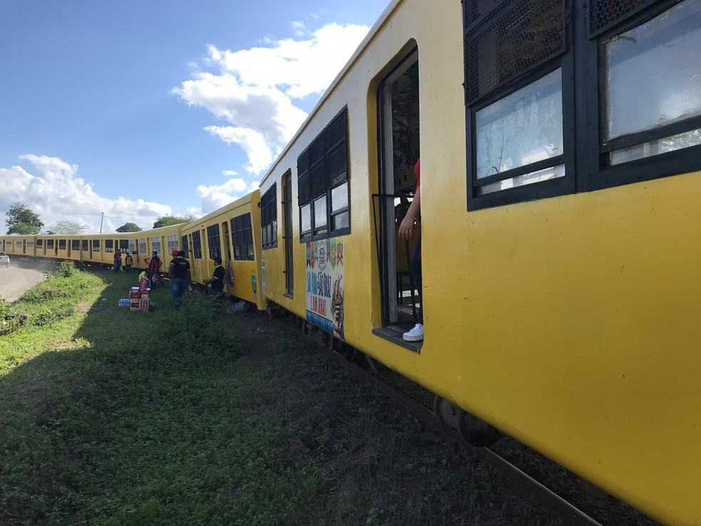 'Trem do Forró' é uma das atrações para os turistas que visitam Campina Grande durante O Maior São João do Mundo — Foto: Artur Lira/G1