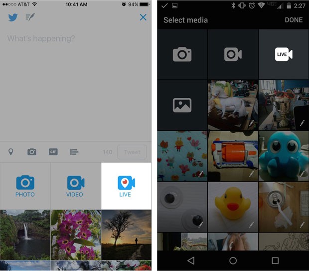 Twitter inclui no app botão para integrar Periscope a rede social e realizar vídeos ao vivo. (Foto: Divulgação/Twitter)