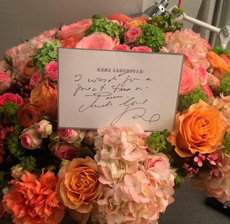 As flores de Lagerfeld (Foto: Reprodução/Instagram)
