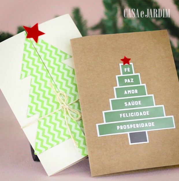 30 vezes Natal: imprima o molde e faça você mesmo um cartão de Natal - Casa  e Jardim | Vídeos