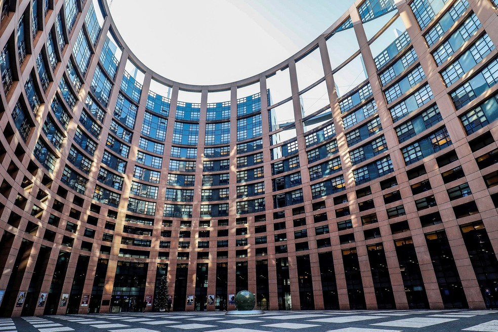 Vista geral do Parlamento Europeu em Estrasburgo, França — Foto: Julien Warnand/Pool via REUTERS
