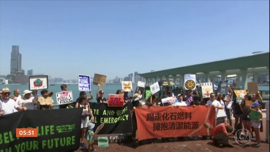 Manifestantes protestam em greve global pelo clima nesta sexta
