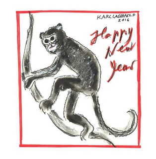 Karl Lagerfeld compartilhou uma ilustração em homenagem ao Ano Novo Chinês