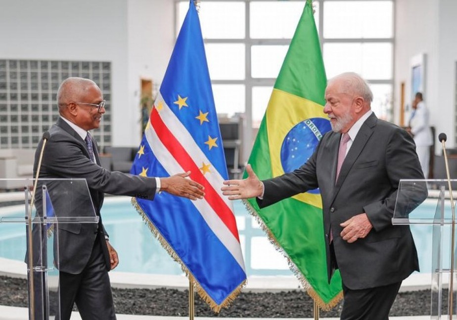 Lula e o presidente de Cabo Verde