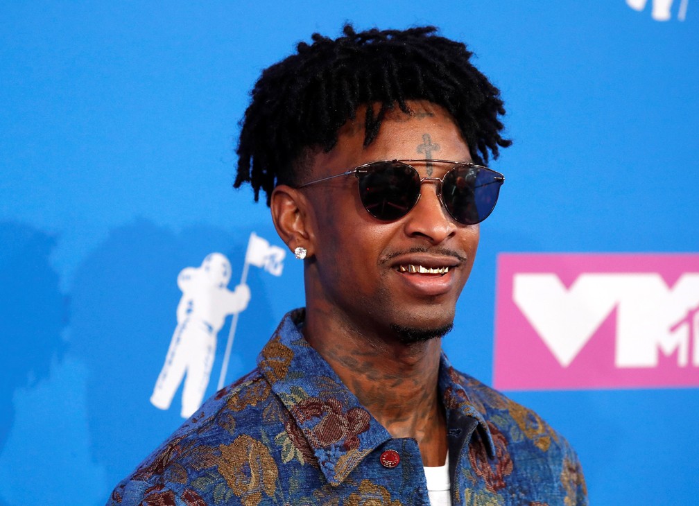 21 Savage em foto de agosto do ano passado — Foto: Andrew Kelly/Reuters
