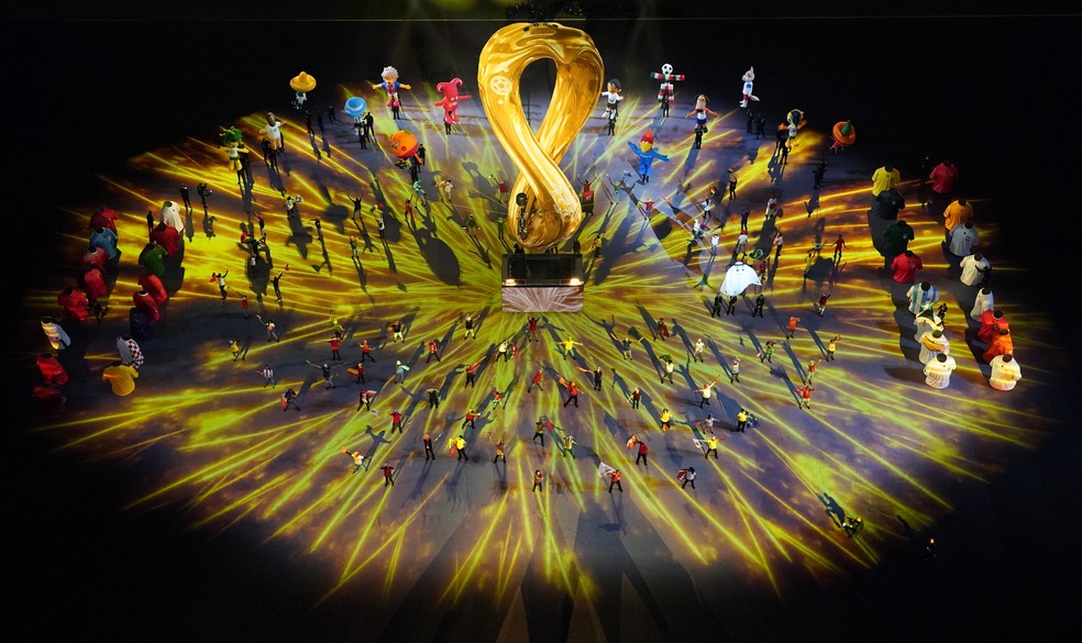 Cerimônia de abertura da Copa do Mundo do Catar 2022 — Foto: REUTERS/Pawel Kopczynski