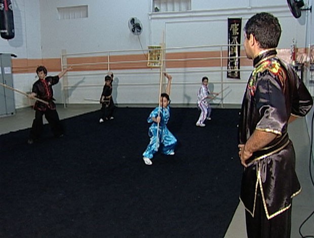 Equipe de kung fu de Uberaba (Foto: Reprodução/TV Integração)