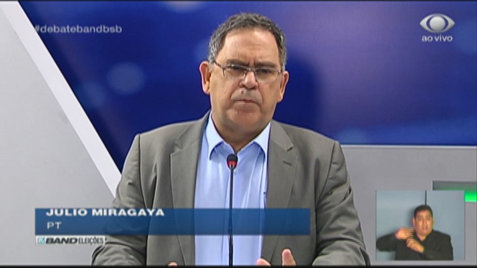 Miragaya (PT), candidato ao governo do Distrito Federal (Foto: TV Band/Reprodução)