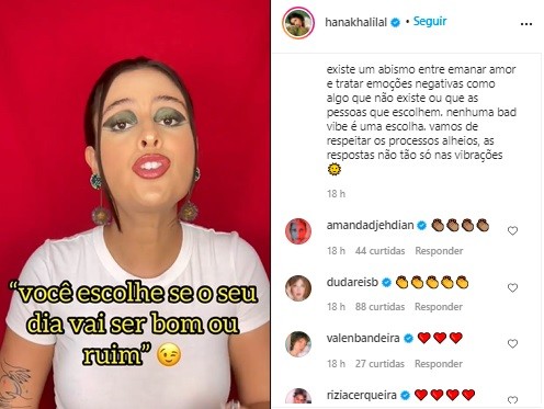 Hana Khalil recebe apoio de famosas em rede social (Foto: Reprodução/Twitter)