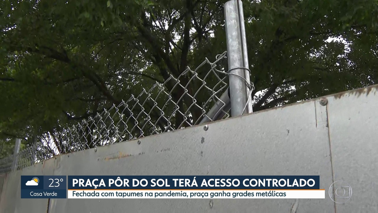 Praça do Pôr do Sol receberá grades em definitivo
