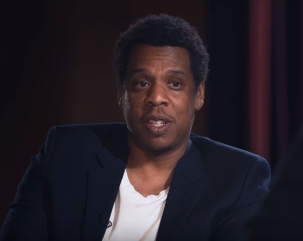 Jay-Z na entrevista a David Letterman (Foto: Reprodução YouTube)