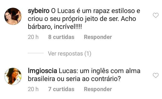Fãs elogiam Lucas Jagger (Foto: Reprodução / Instagram)