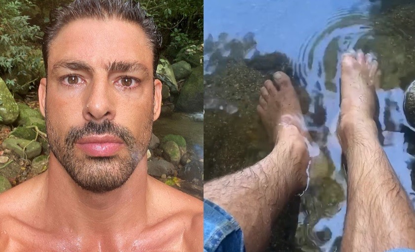 Cauã Reymond tem mergulhado no trabalho e teve dias de folga em meio à natureza — Foto: Reprodução/Instagram