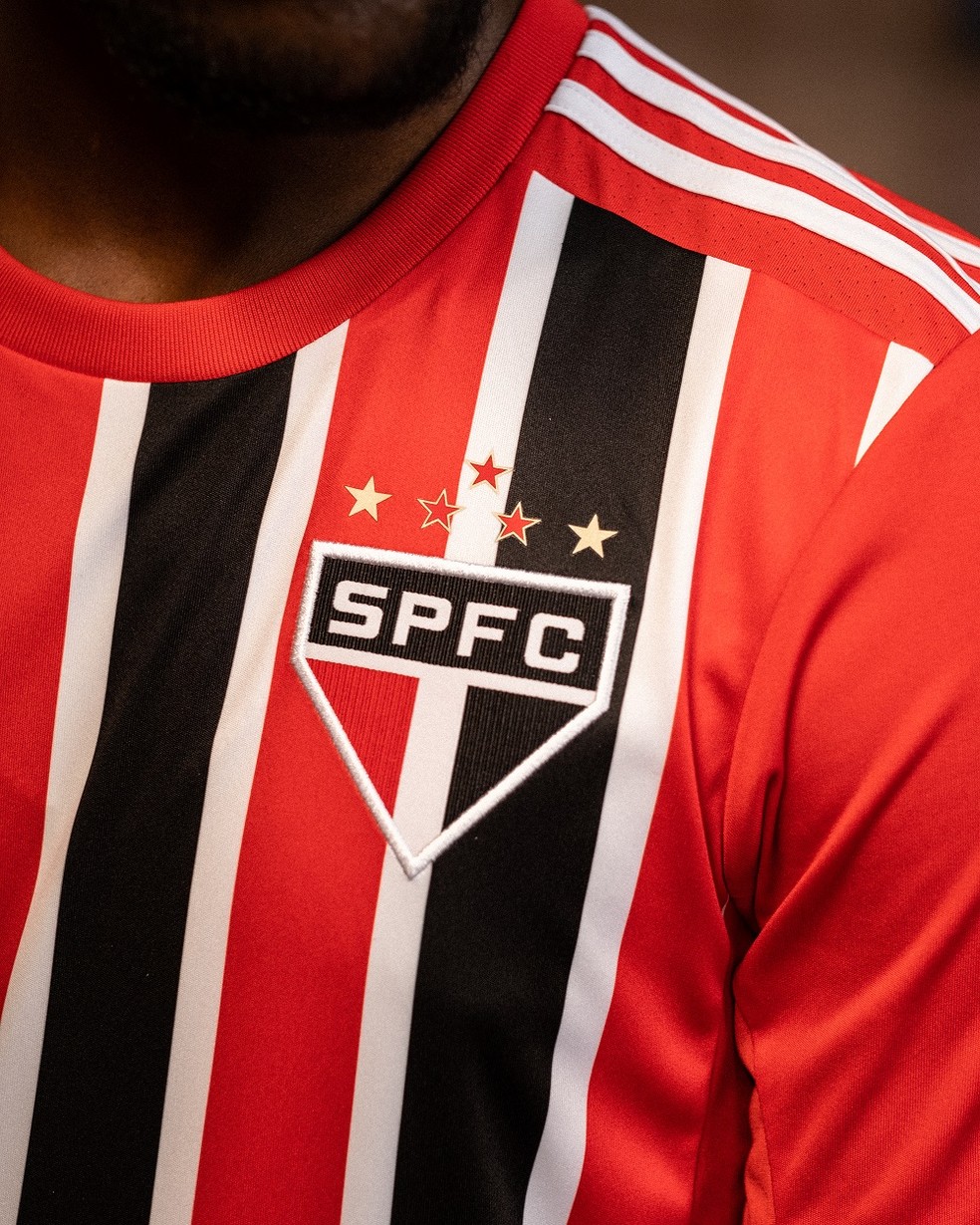 Detalhes camisa 2 do São Paulo — Foto: Divulgação Adidas