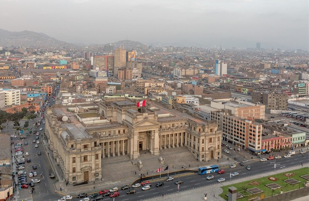 Palácio de Justiça do Centro Histórico: vista do Hotel Sheraton, de Lima — Foto: Divulgação/Marriott Internacional