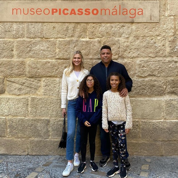 Ronaldo, Maria Sofia, Maria Alice e Celina (Foto: Reprodução)
